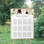 Blush Romance Wedding Seating Chart Poster