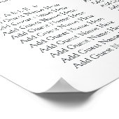 Blush Romance Wedding Seating Chart Poster (Hoek)