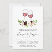 Blush Romance Wine Tasting Rehearsal Dinner Kaart (Voorkant)