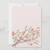 Blush Romantic Red Rose Bloemen Hart Vrijgezellenf Kaart (Achterkant)