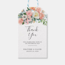 Blush Romantisch Bloemen Bruiloft Favor Labels
