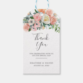 Blush Romantisch Bloemen Bruiloft Favor Labels Cadeaulabel