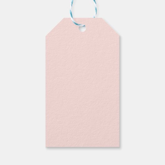 Blush Romantisch Bloemen Bruiloft Favor Labels Cadeaulabel (Achterkant)