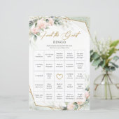 Blush romantisch groen vind de gastbingo (Staand voorkant)