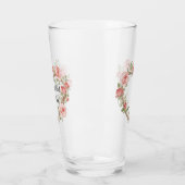 Blush Romantisch Roos Bloemen Hart Liefde Glas (Links)