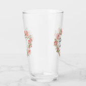 Blush Romantisch Roos Bloemen Hart Liefde Glas (Rechts)