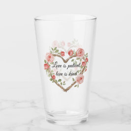 Blush Romantisch Roos Bloemen Hart Liefde Glas