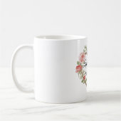 Blush Romantisch Roos Bloemen Hart Liefde Koffiemok (Links)