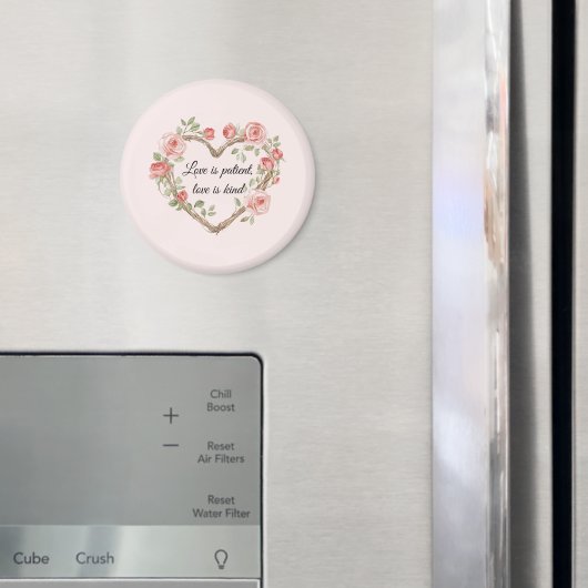 Blush Romantisch Roos Bloemen Hart Liefde Magneet (Insitu (Koelkast))