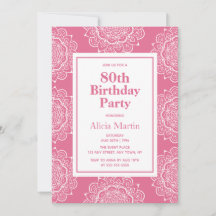 Blush Rood & Wit Mandala Bloem 70ste Verjaardag