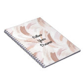 Blush Roos Abstracte strepen Notitieboek (Rechterzijde)