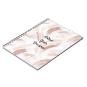 Blush Roos Abstracte strepen Notitieboek (Linkerzijde)
