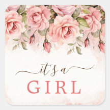Blush Roos Baby shower Het is een meisje