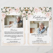 Blush Roos begrafenisprogramma | Volgorde van de d (Voorkant)