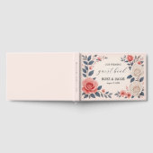 Blush Roos Bloemen bruiloft gastenboek (Volledig)