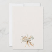 Blush Roos Bloemen Champagne Wijnparen Douche Kaart (Achterkant)