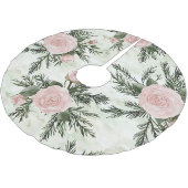 Blush Roos Bloemen Kerst Kerstboom Rok (Gekanteld)