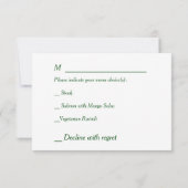 Blush Roos Bloemen Trouwmenu RSVP (Achterkant)