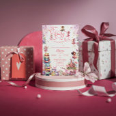 Blush roos bloemenfee Baby shower thee Kaart