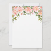 Blush Roos Bloemengroen Sip en zie Baby shower Kaart (Achterkant)