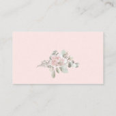 Blush roos boho chic elegant informatiekaartje (Achterkant)