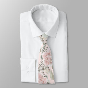 Blush roos boho Groomsman cadeau Stropdas
