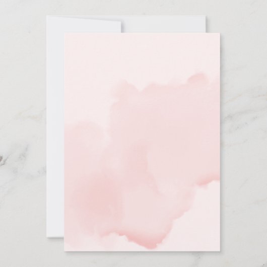 Blush Roos Boho Pampas Grass Vrijgezellenfeest Inv Kaart (Achterkant)