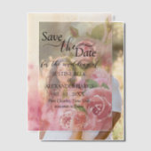 Blush Roos Botanical Bewaar de datum Vellum Uitnodigingen (Offset (Koppel))