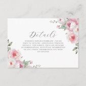 Blush & Roos Botanische Bloemen Trouwdetails Informatiekaartje (Voorkant)