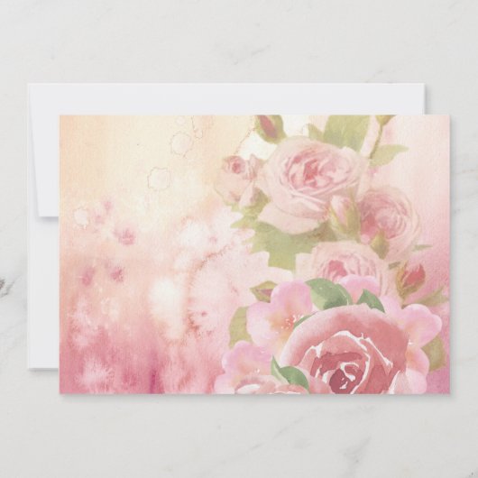 Blush Roos Botanische bruiloft Bedankt (Achterkant)