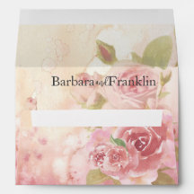 Blush Roos Botanische bruiloft envelop