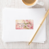 Blush Roos Botanische bruiloft Etiket (Insitu)