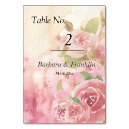 Blush Roos Botanische bruiloft Kaart