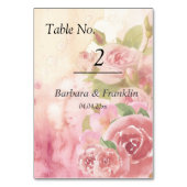 Blush Roos Botanische bruiloft Kaart (Voorkant)