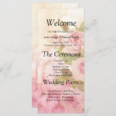 Blush Roos Botanische bruiloft programma (Voorkant / Achterkant)