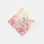 Blush Roos Botanische bruiloft Servet (Hoek)