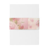 Blush Roos Botanische bruiloft Uitnodigingen Wikkel (Achterkant Voorbeeld)