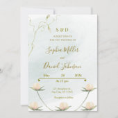 Blush Roos bruiloft uitnodigen Kaart (Voorkant)