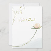 Blush Roos bruiloft uitnodigen Kaart (Achterkant)