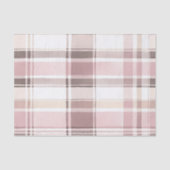 Blush Roos Cream Brown Stripes Verjaardag Tissuepapier (Voorkant)