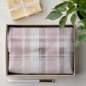 Blush Roos Cream Brown Stripes Verjaardag Tissuepapier (Geschenk)