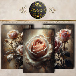 Blush Roos Elegantie Decoupage Collectie Inpakpapier Vel