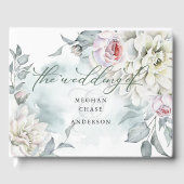 Blush Roos en Alabaster Garden Floral Guest Book Gastenboek (Voorkant)