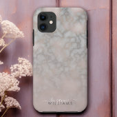 Blush Roos en grijze elegante marmergradiënt Case-Mate iPhone Case