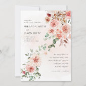 Blush Roos Eucalyptus Greenery Foliage Weddenschap Kaart (Voorkant)