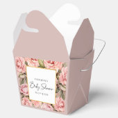 Blush Roos Floral Baby shower Bedankdoosjes (Geopend)