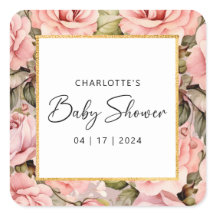 Blush Roos Floral Baby shower