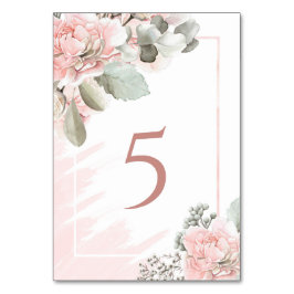 Blush roos floral dusty roos bruiloft boho chic kaart