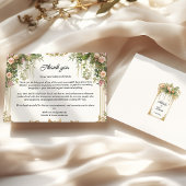 Blush Roos Floral & Greenery Dank u kaart