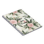 Blush Roos Floral Notitieboek (Rechterzijde)